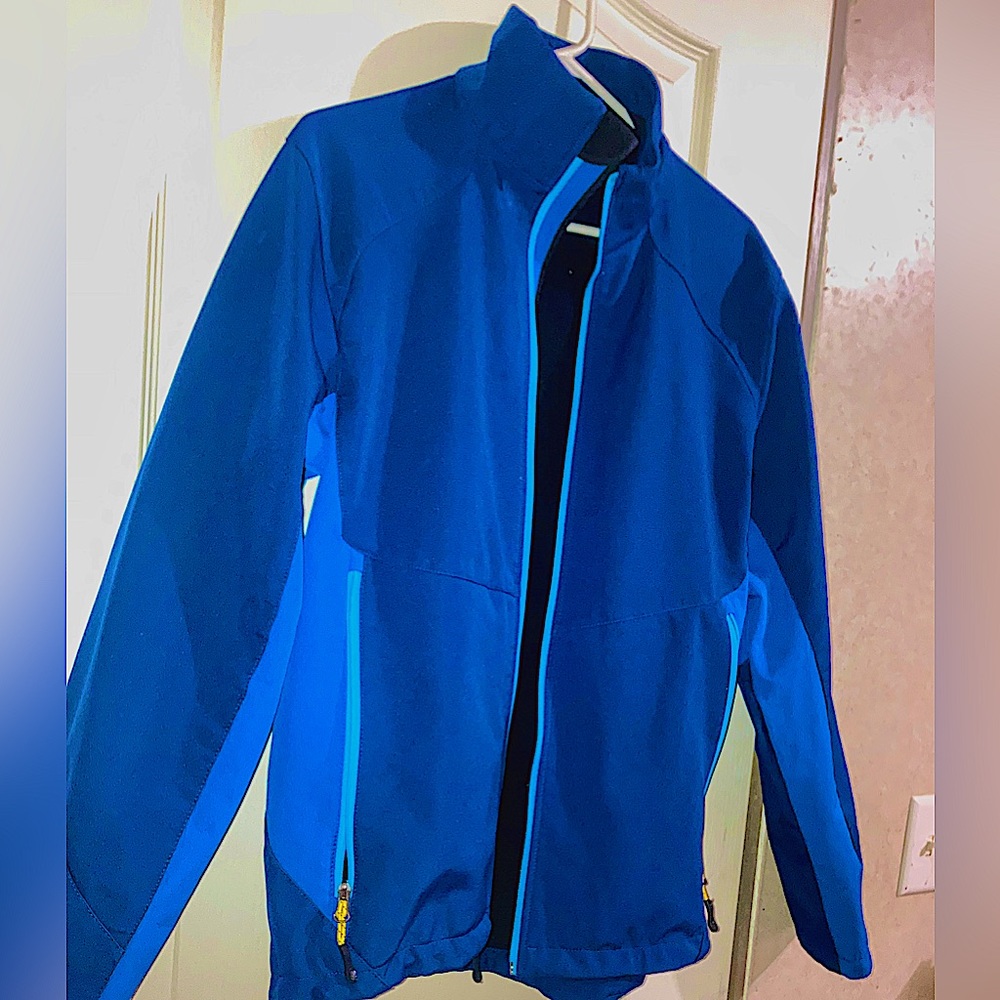 Champion Jacket Blue C9 Venture Dry Full Zip Outdoor Fleece Lined Light